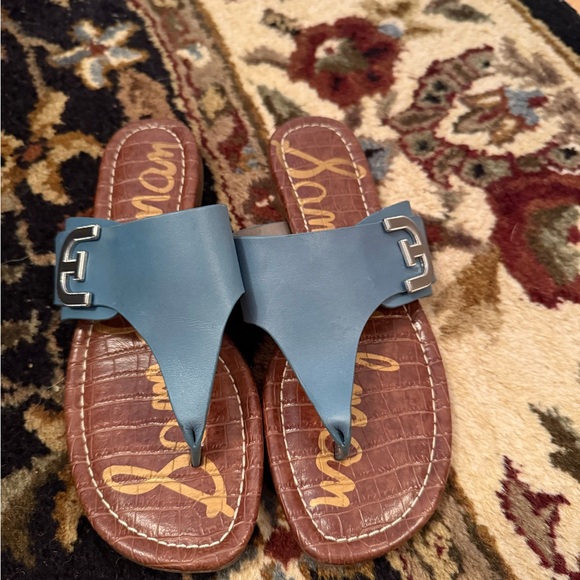 Sam Edelman Blue and Brown Sandals - Picture 1 of 2